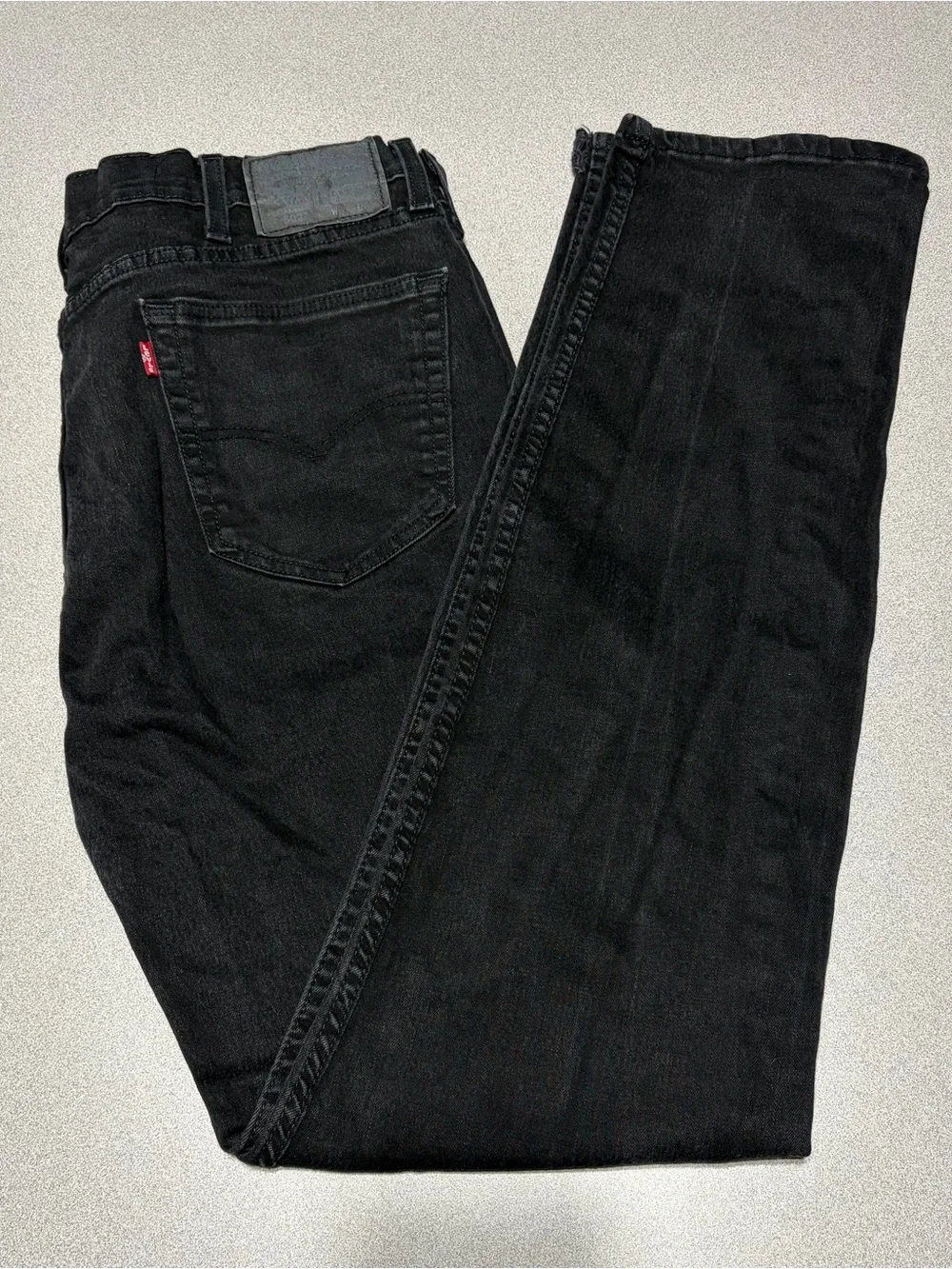 Levis 502 Regular Taper Mens Jeans 38x38 Faded Black